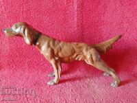 Figurină veche din porțelan Câine Germania RDG Setter irlandez