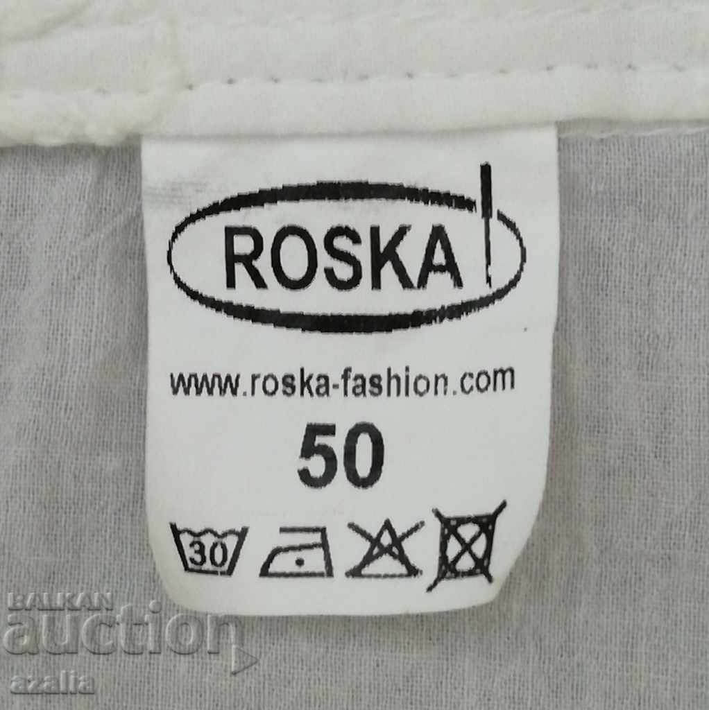 Delivery of White shirt with embroidery