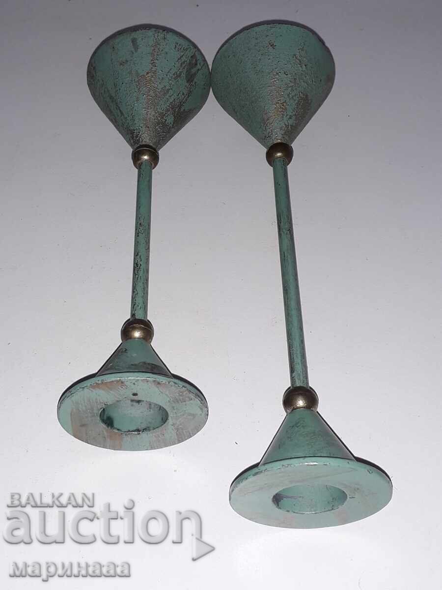 SET OF SOLID CANDLESTICKS with price 8.00 BGN | € 4.09