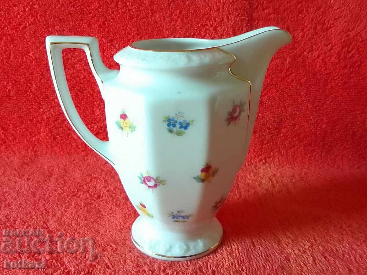 Licitație Cană de porțelan Rosenthal MARIA flori aurire reliefată Licitație Cană de porțelan Rosenthal MARIA flori aurire reliefată