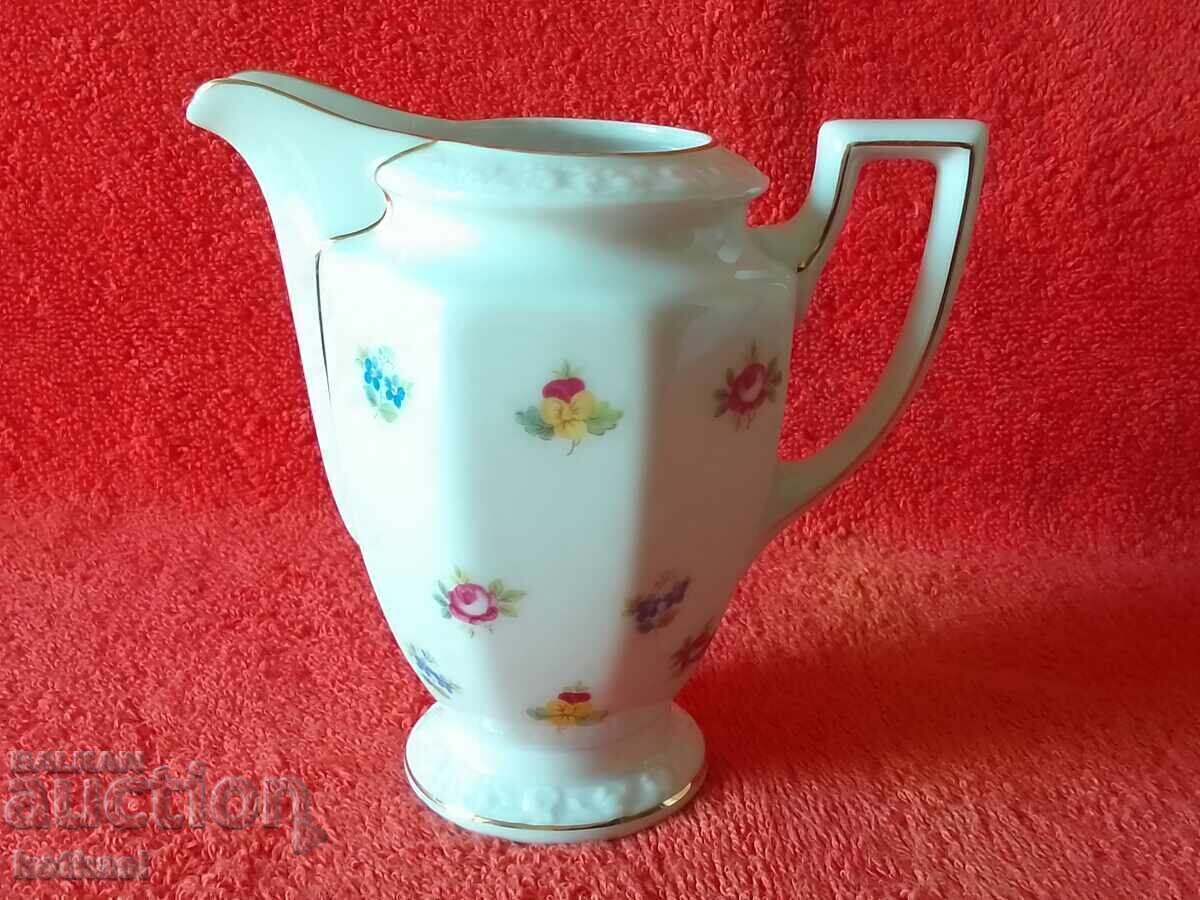 Cană de porțelan Rosenthal MARIA flori aurire reliefată