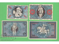 (¯`'•.¸NOTGELD (town of Torgau) 1921 UNC -4 pcs. banknotes¸.•'´¯)