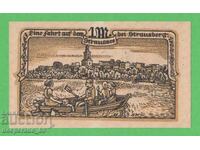 (¯`'•.¸NOTGELD (гр. Strausberg) 1921 UNC-  -1 марка¸.•'´¯)