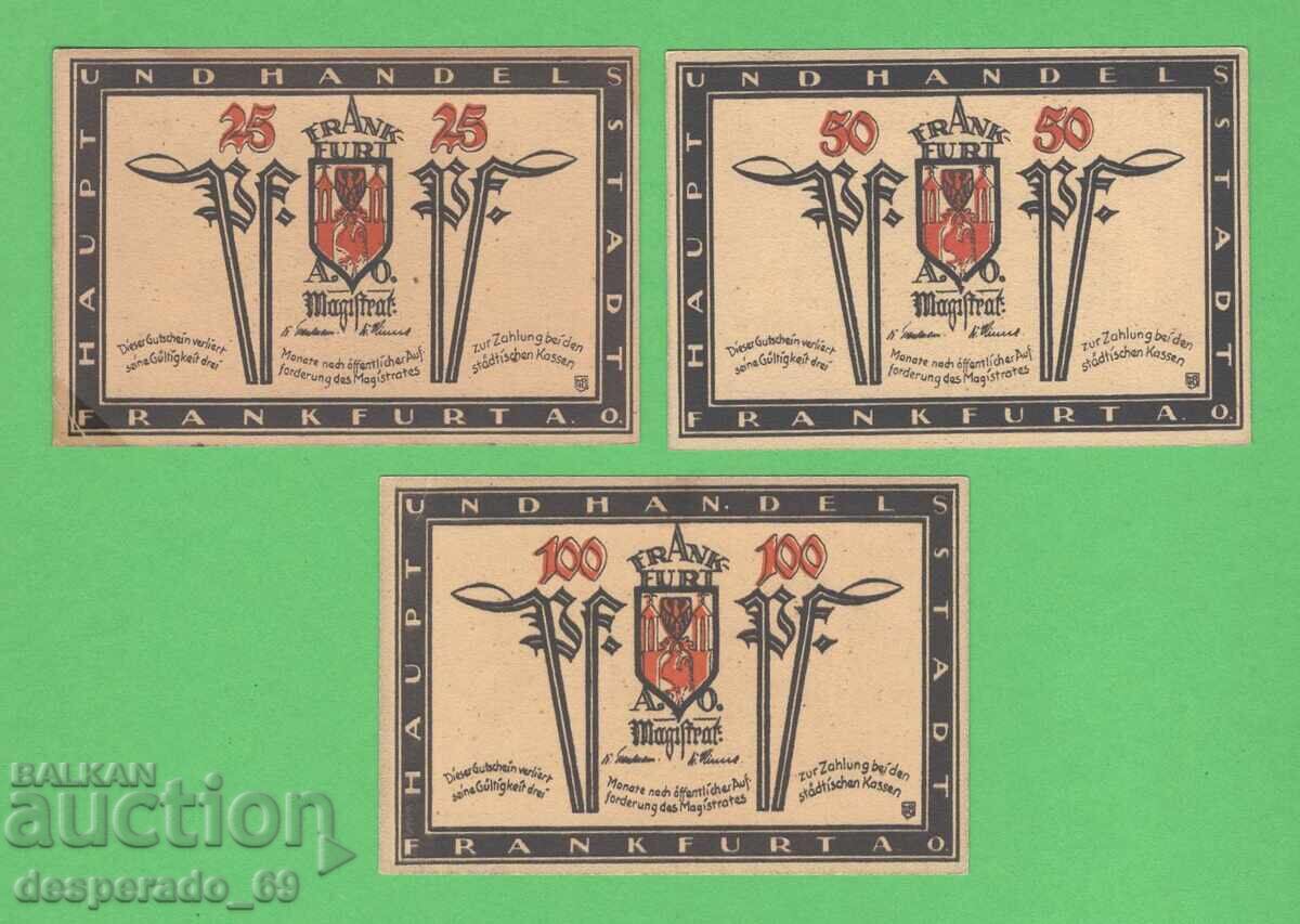 (¯`'•.¸NOTGELD (gr. Frankfurt) 1921 UNC- -3 τμχ. τραπεζογραμμάτια'´¯) με τιμή 7.80 BGN | € 3.99 (¯`'•.¸NOTGELD (gr. Frankfurt) 1921 UNC- -3 τμχ. τραπεζογραμμάτια'´¯) με τιμή 7.80 BGN | € 3.99