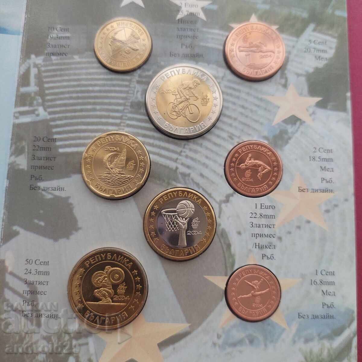 Δοκιμαστικό σετ ευρώ Βουλγαρία 2004/ Κέρμα/ UNC/ BZC με τιμή 22.22 BGN | € 11.36 Δοκιμαστικό σετ ευρώ Βουλγαρία 2004/ Κέρμα/ UNC/ BZC με τιμή 22.22 BGN | € 11.36