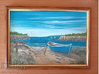 Seascape with a boat