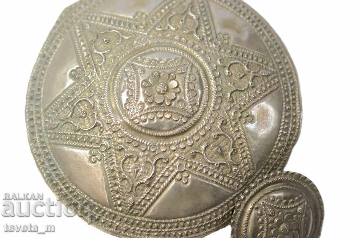 Revival silver half 1/2 buckle folk costume with price 120.00 BGN | € 61.36 Revival silver half 1/2 buckle folk costume with price 120.00 BGN | € 61.36