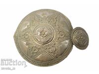 Revival silver half 1/2 buckle folk costume