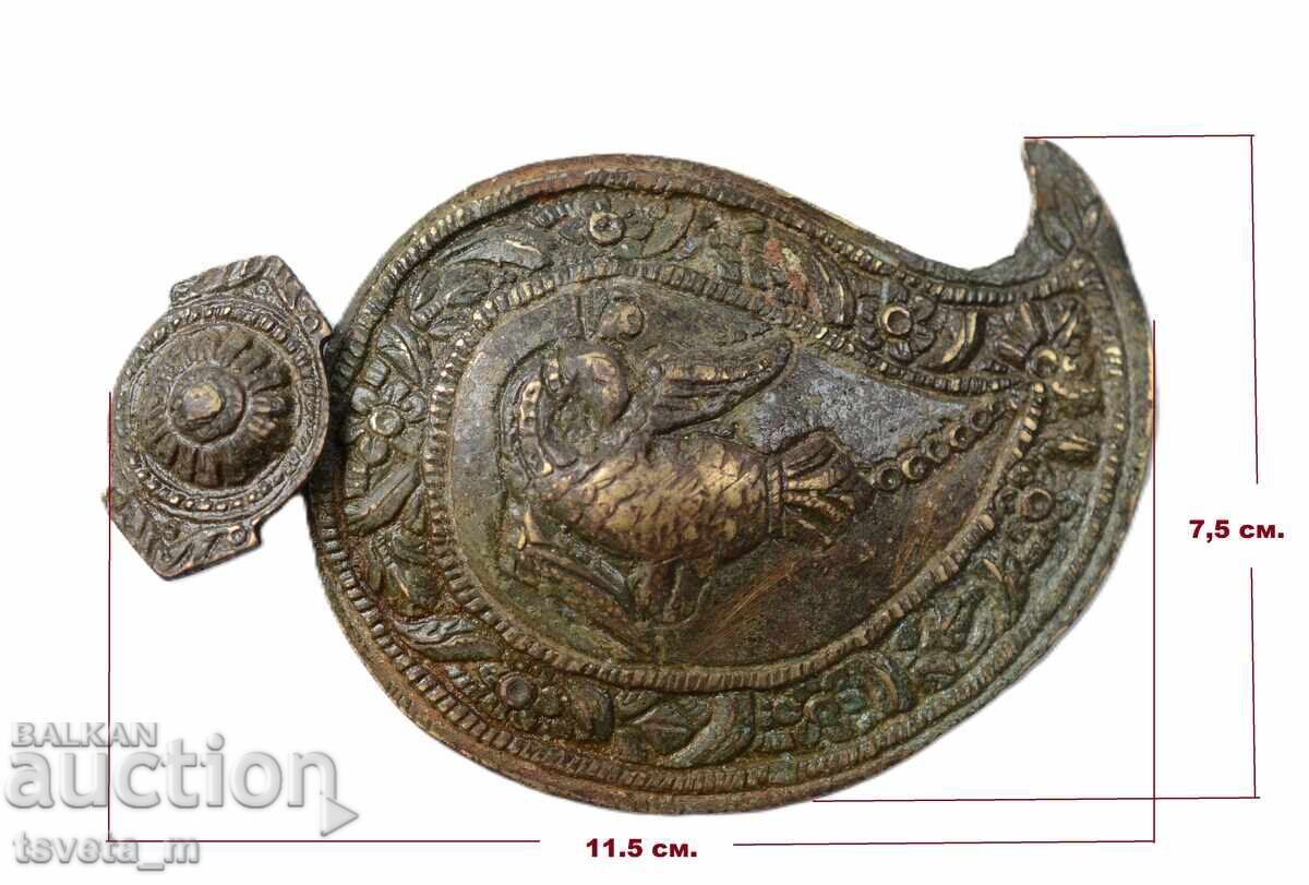 Revival bronze half 1/2 buckle folk costume with price 45.00 BGN | € 23.01