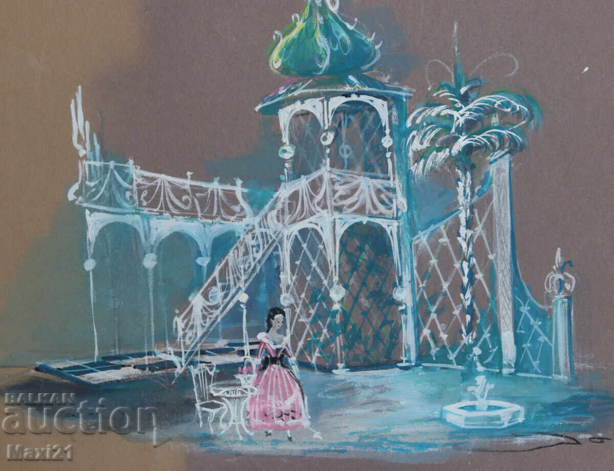 Доставка на Картина гваш интериор сценография