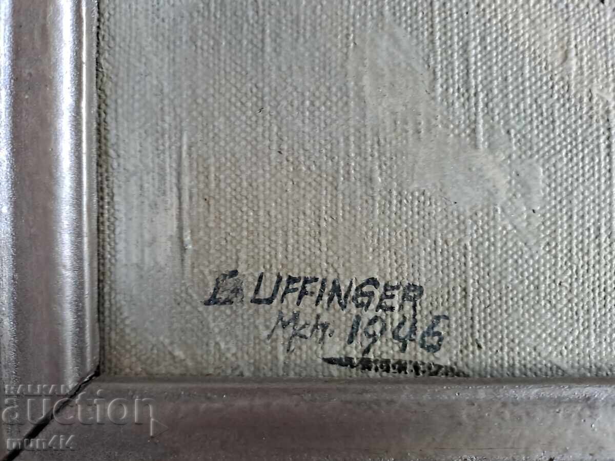 Υπογεγραμμένος πίνακας ζωγραφικής, χρονολογημένος, λάδι σε καμβά, με πλαίσιο με τιμή 195.00 BGN | € 99.70