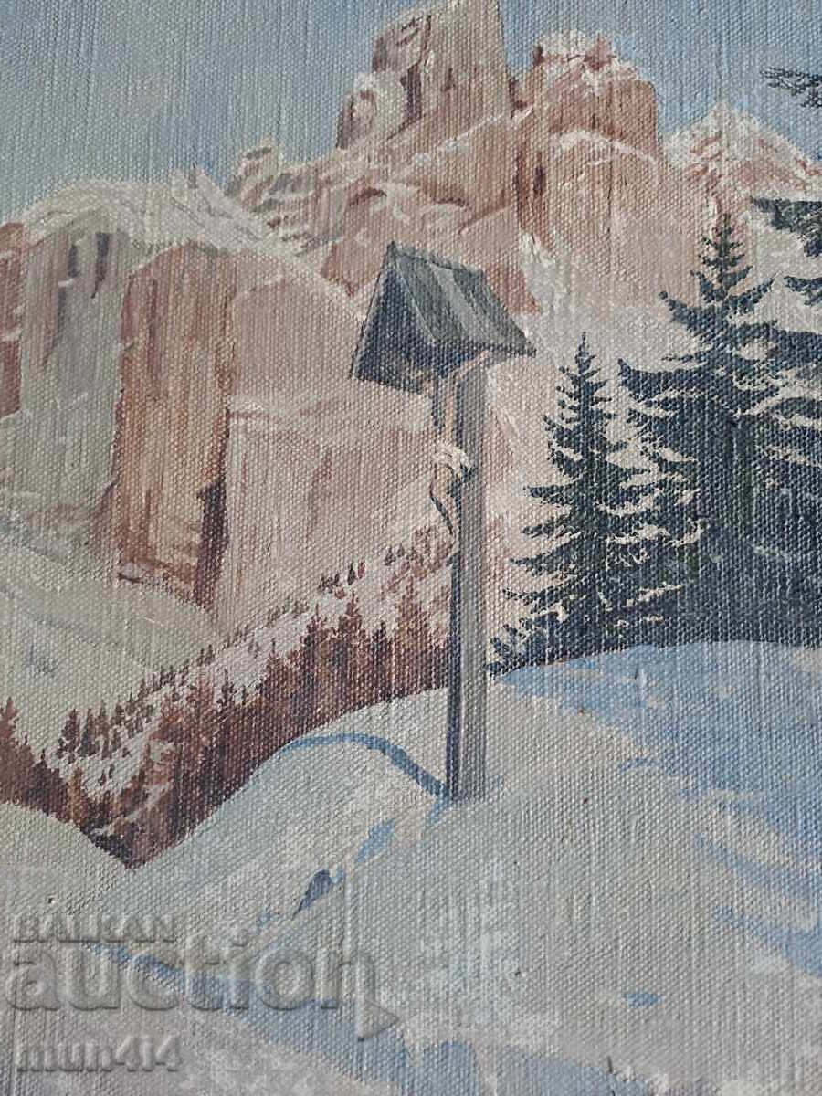 Δημοπρασία Υπογεγραμμένος πίνακας ζωγραφικής, χρονολογημένος, λάδι σε καμβά, με πλαίσιο