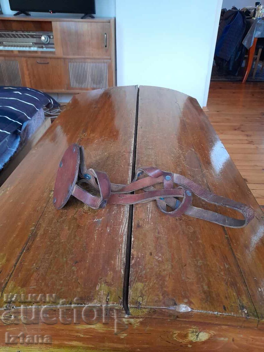 Old leather bottle case