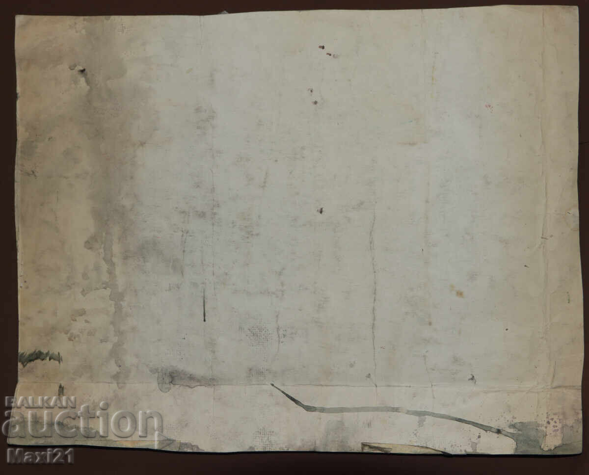 Old watercolor painting landscape - 6