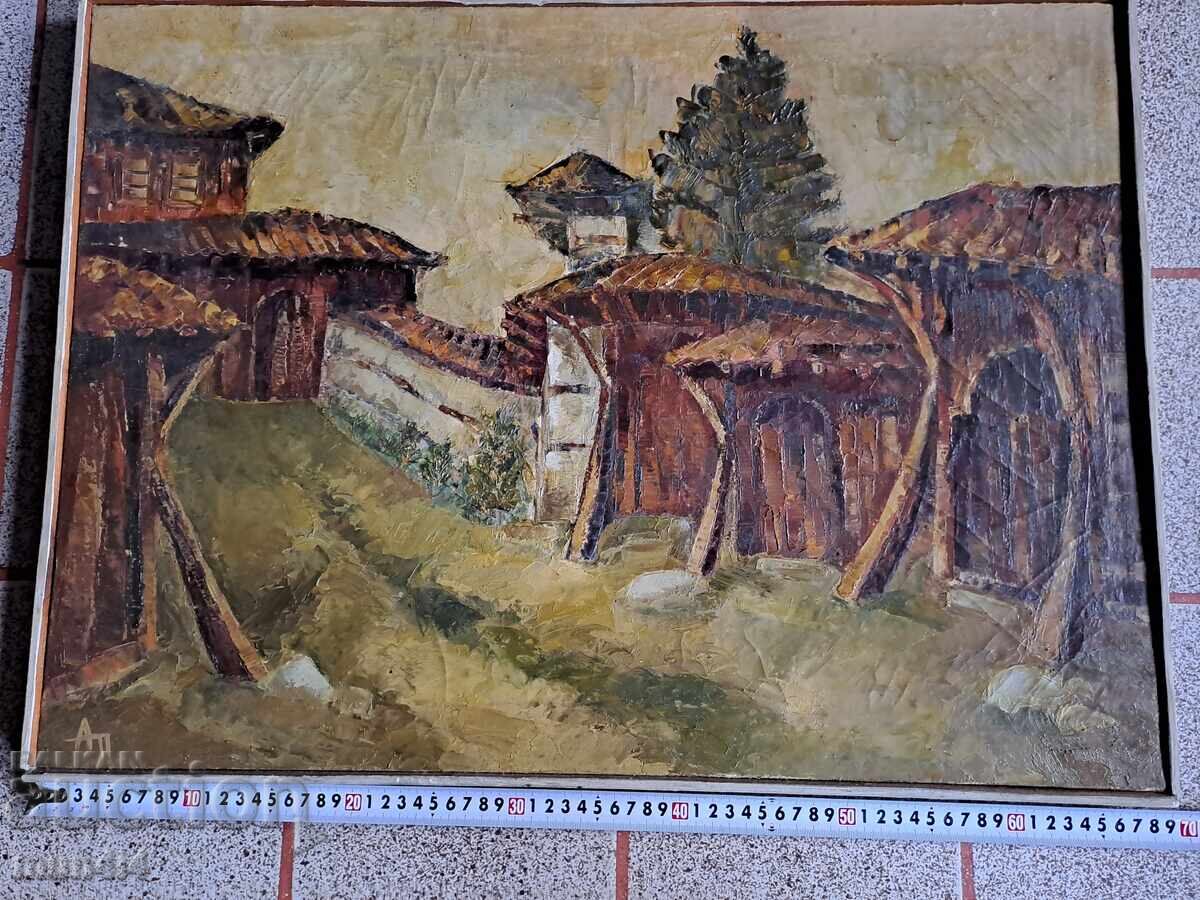 Υπογεγραμμένος πίνακας ζωγραφικής, χρονολογημένος, λάδι σε καμβά, με πλαίσιο - 5