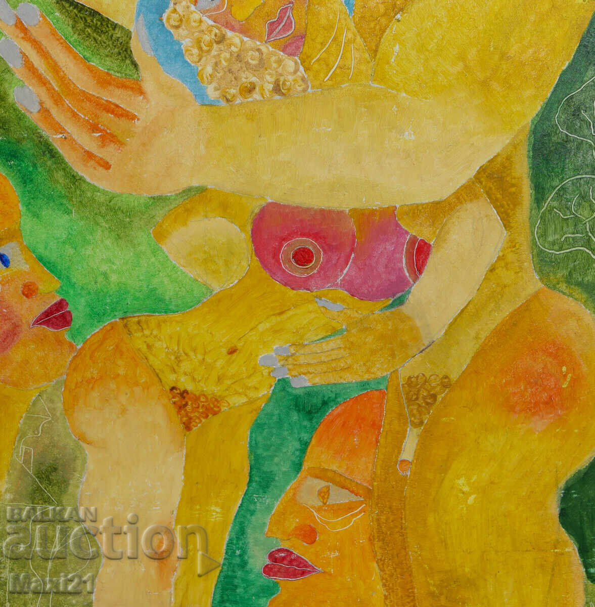 Delivery of Oil painting, female portrait, nude bodies