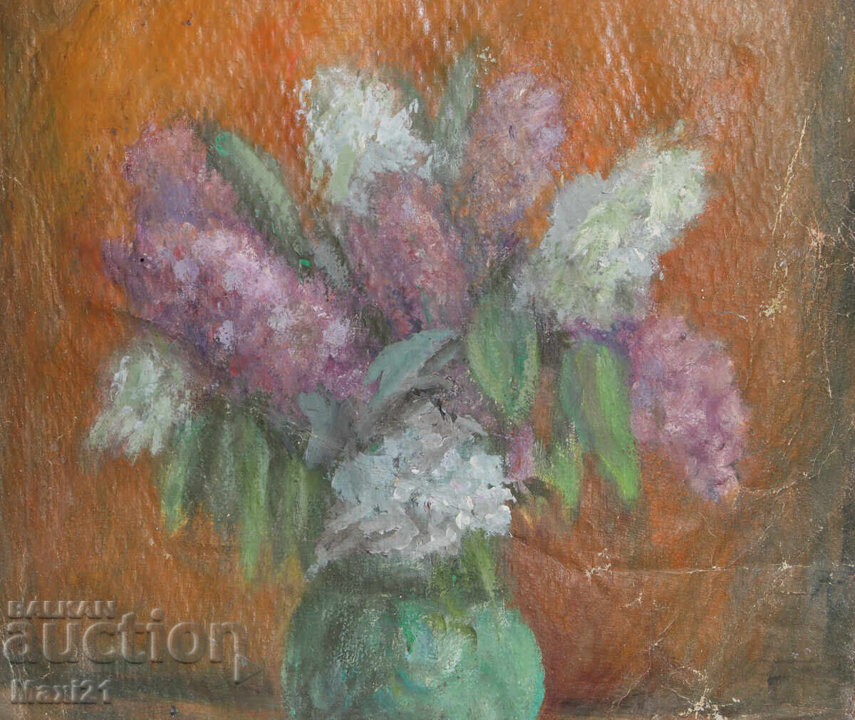 Old oil painting still life - 5
