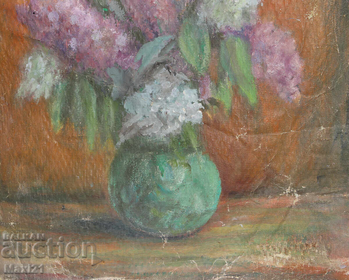 Old oil painting still life - 6