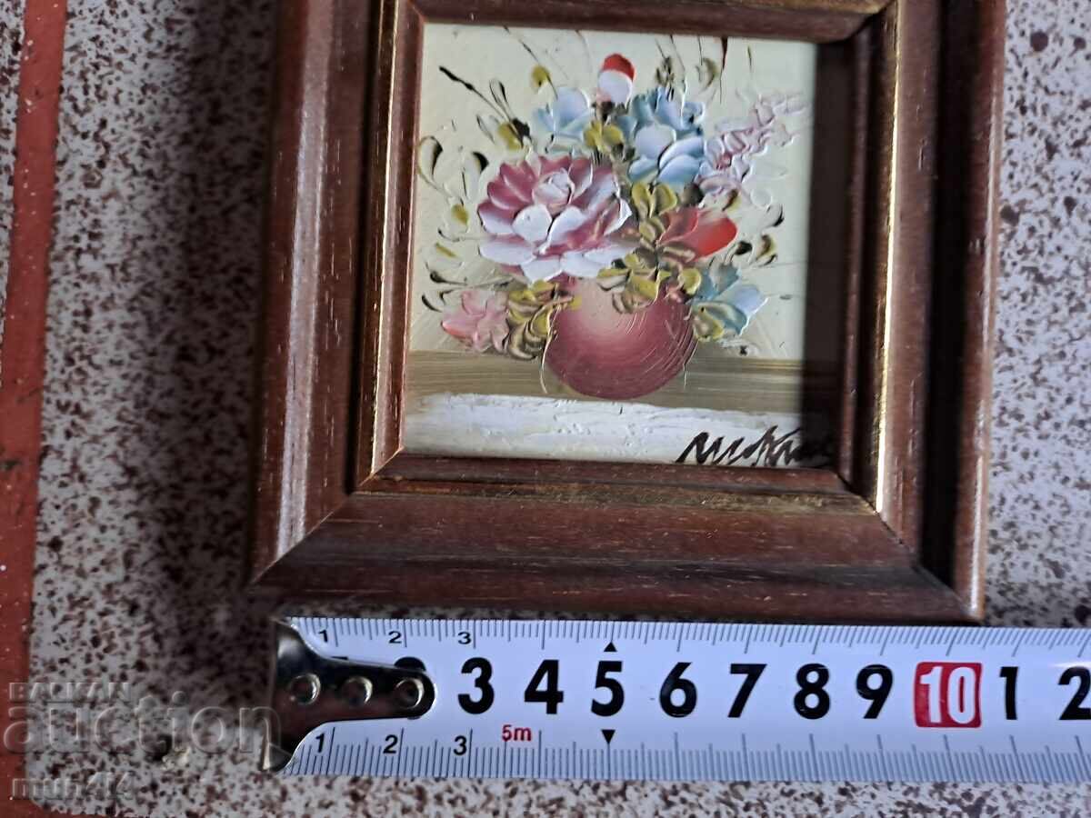 Auction Painting signed oil, wooden frame Auction Painting signed oil, wooden frame