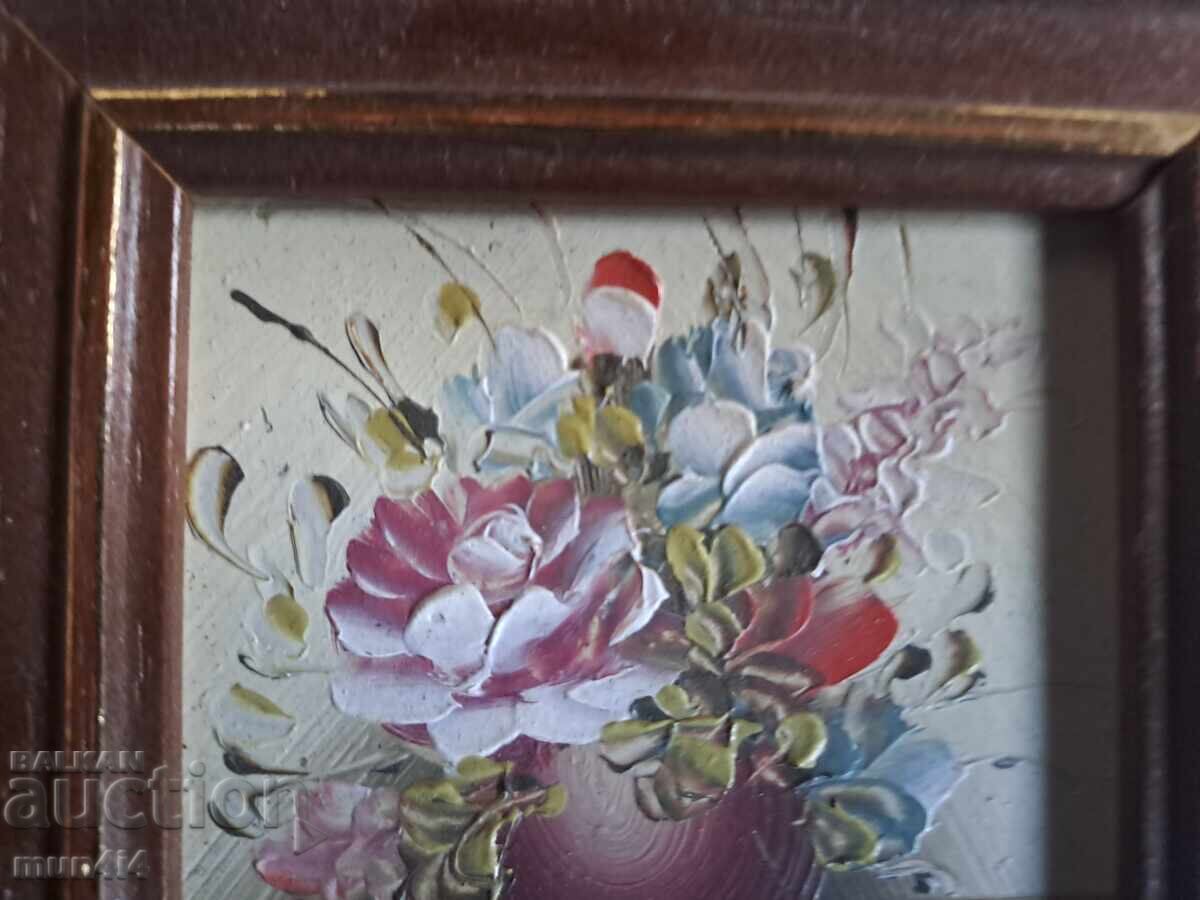 Painting signed oil, wooden frame - 7 Painting signed oil, wooden frame - 7