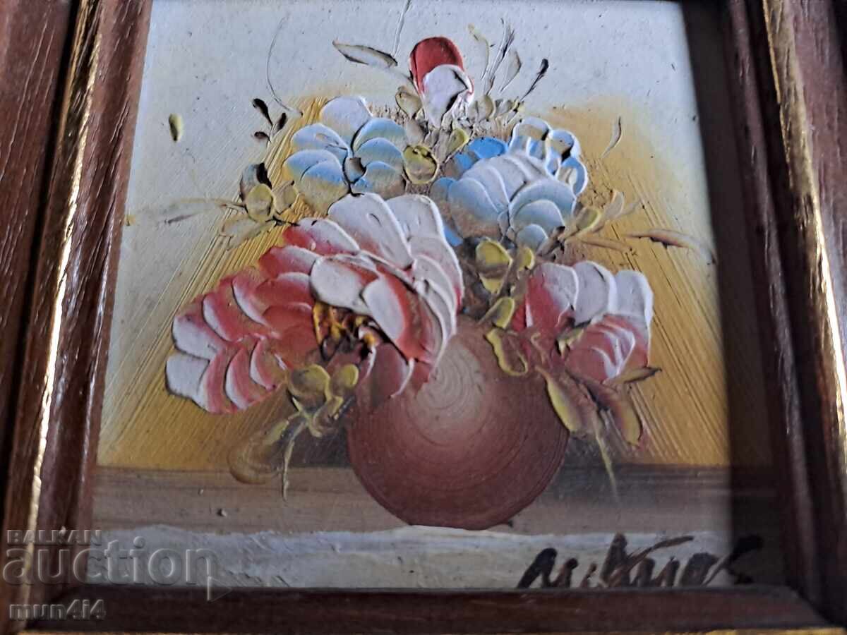 Έργο ζωγραφικής υπογεγραμμένο, ελαιογραφία, ξύλινο πλαίσιο - 7