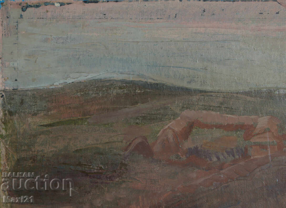 Παράδοση Παλιό ελαιογραφία αγροτικού τοπίου