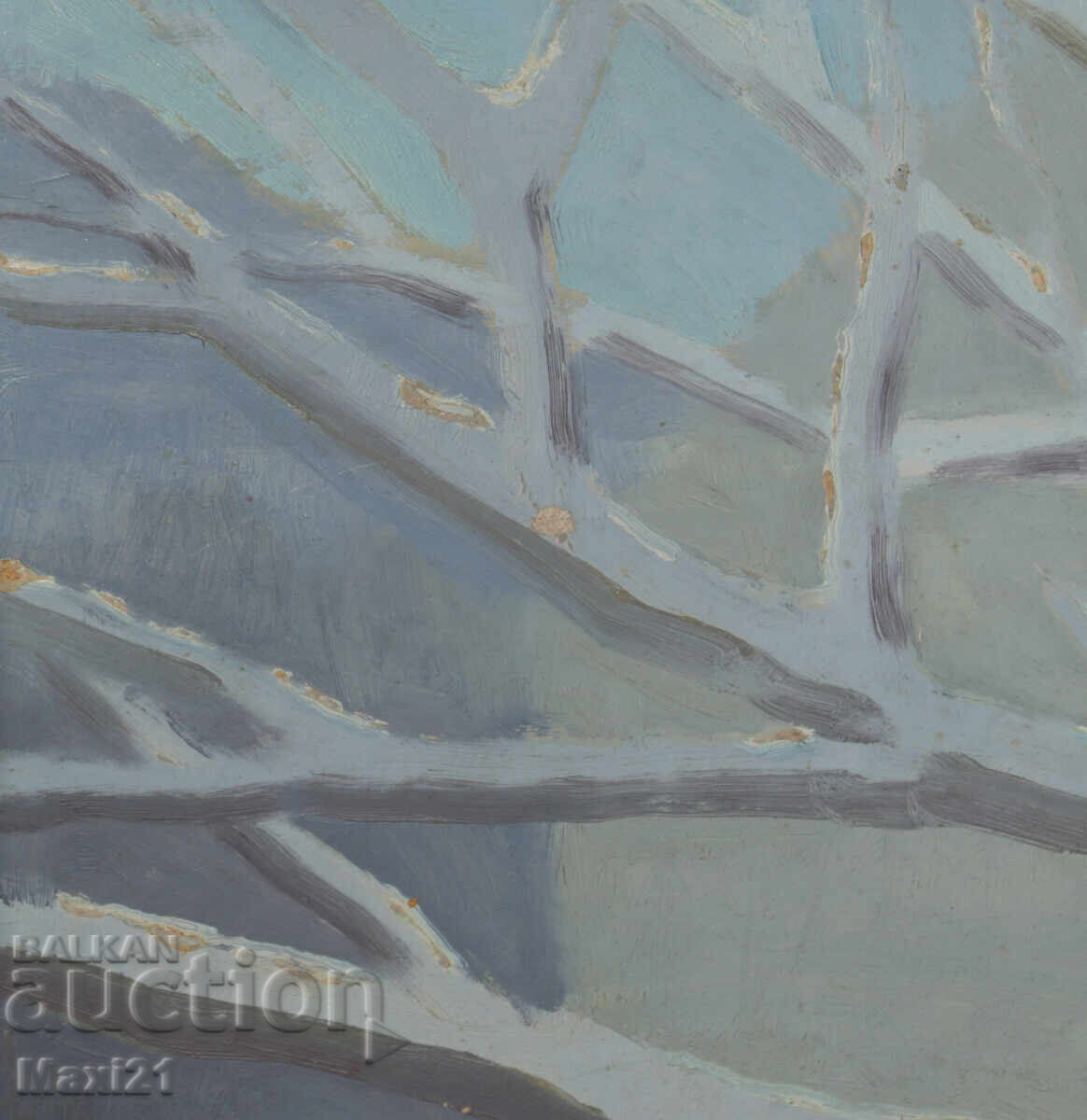 Livrarea Peisaj urban, tablou vechi, ulei pe pânză