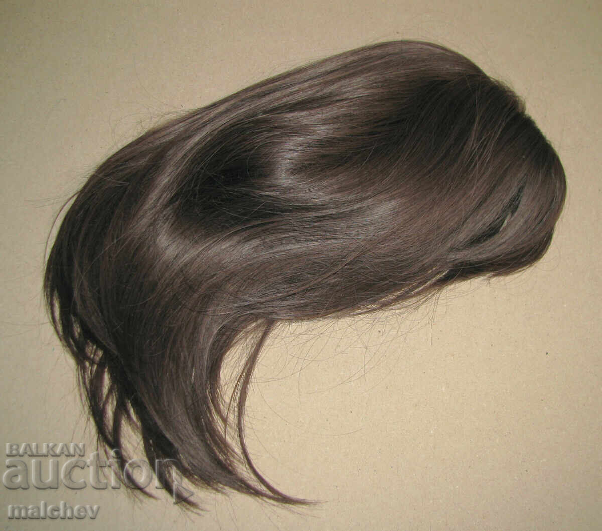 Wig made of artificial hair 40 cm light brown straight, excellent with price 15.00 BGN | € 7.67