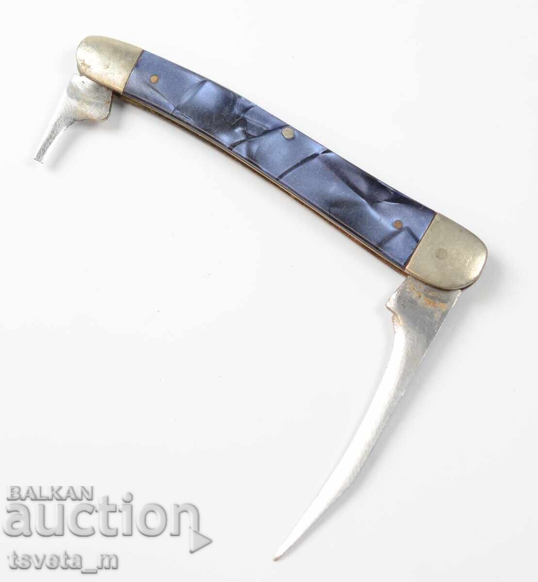 Licitație Cuțit de buzunar cu 2 unelte - pentru reparații sau piese Licitație Cuțit de buzunar cu 2 unelte - pentru reparații sau piese