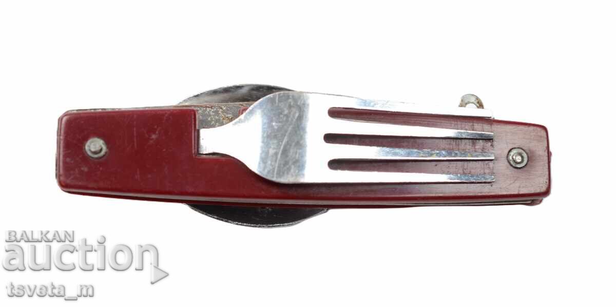 Tourist pocket knife with FORK AND SPOON with price 3.00 BGN | € 1.53
