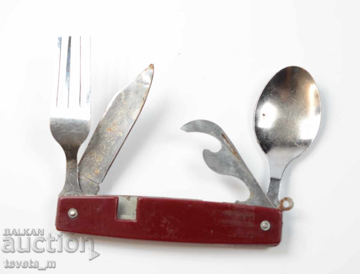 Delivery of Tourist pocket knife with FORK AND SPOON