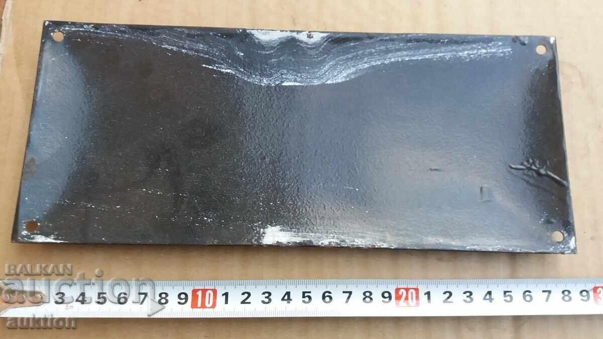 Delivery of SOC. ENAMEL PLATE