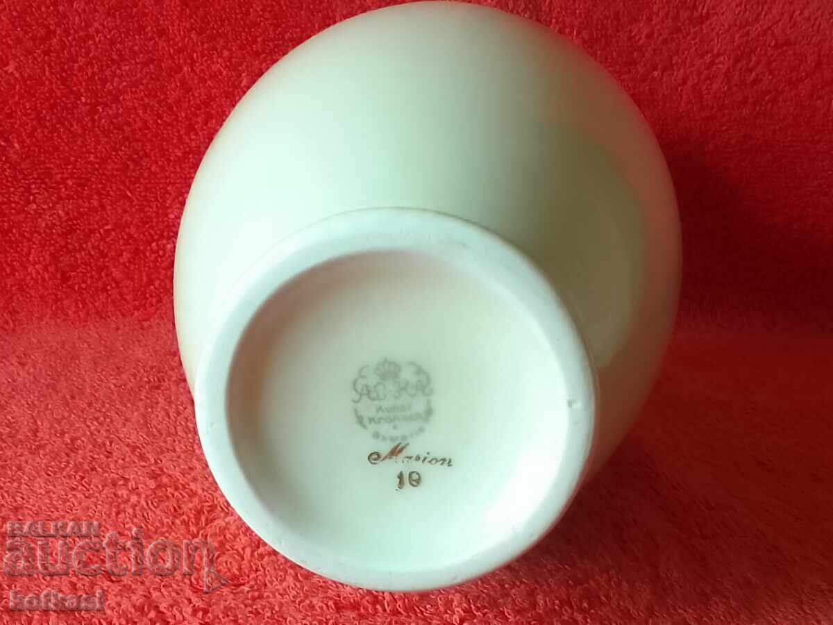 Old porcelain vase ALKA kunst Marion massive gold plating H 20 cm - 6