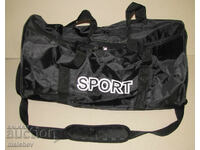 Road sports bag Sport textile black 52/29/25, excellent