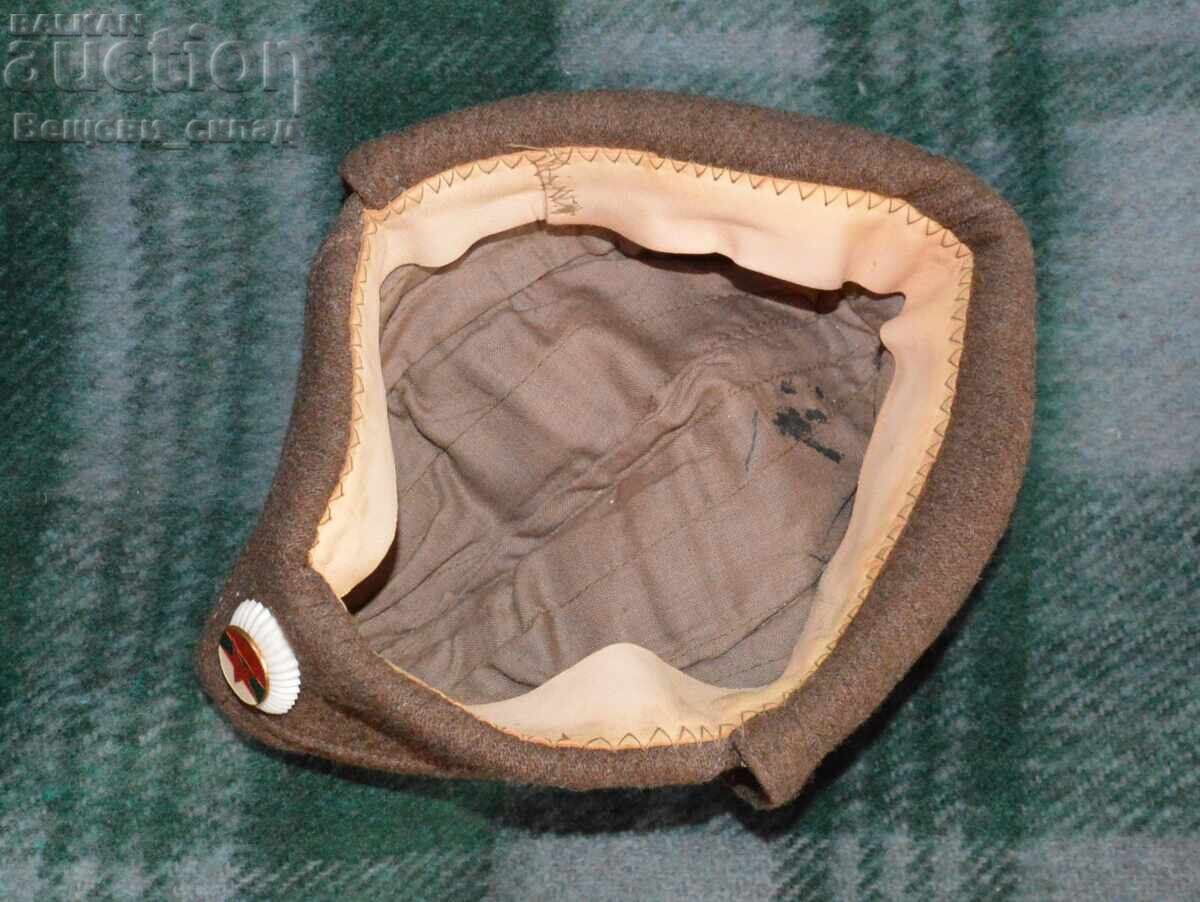 Auction  Officer's peaked cap from winter military uniform, size 58