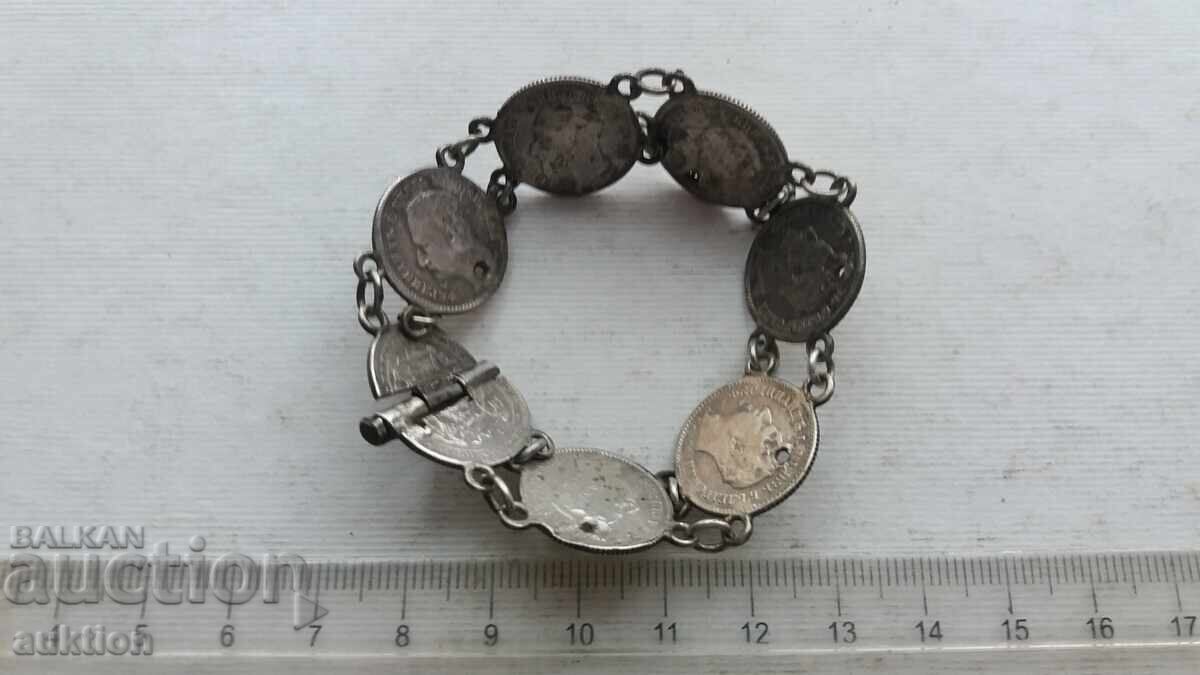 СРЕБЪРНА ГРИВНА С ЦАРСКИ МОНЕТИ - 7