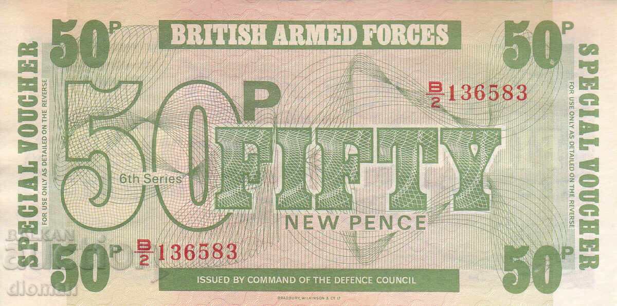 Dioman - GREAT BRITAIN /B.A.F. 6th / - 50 PENCE - 1972