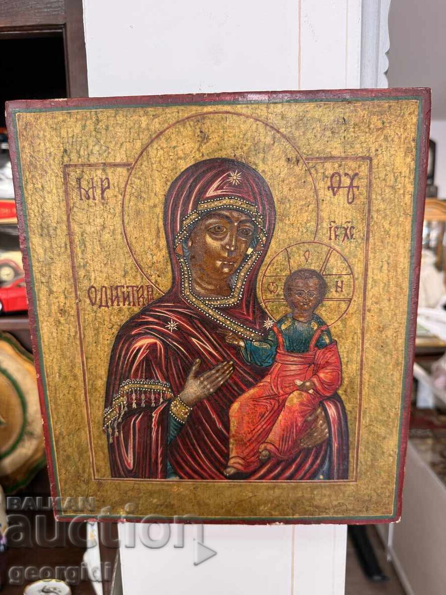Delivery of Old hand-painted icon with the Virgin and Child №7534 Delivery of Old hand-painted icon with the Virgin and Child №7534