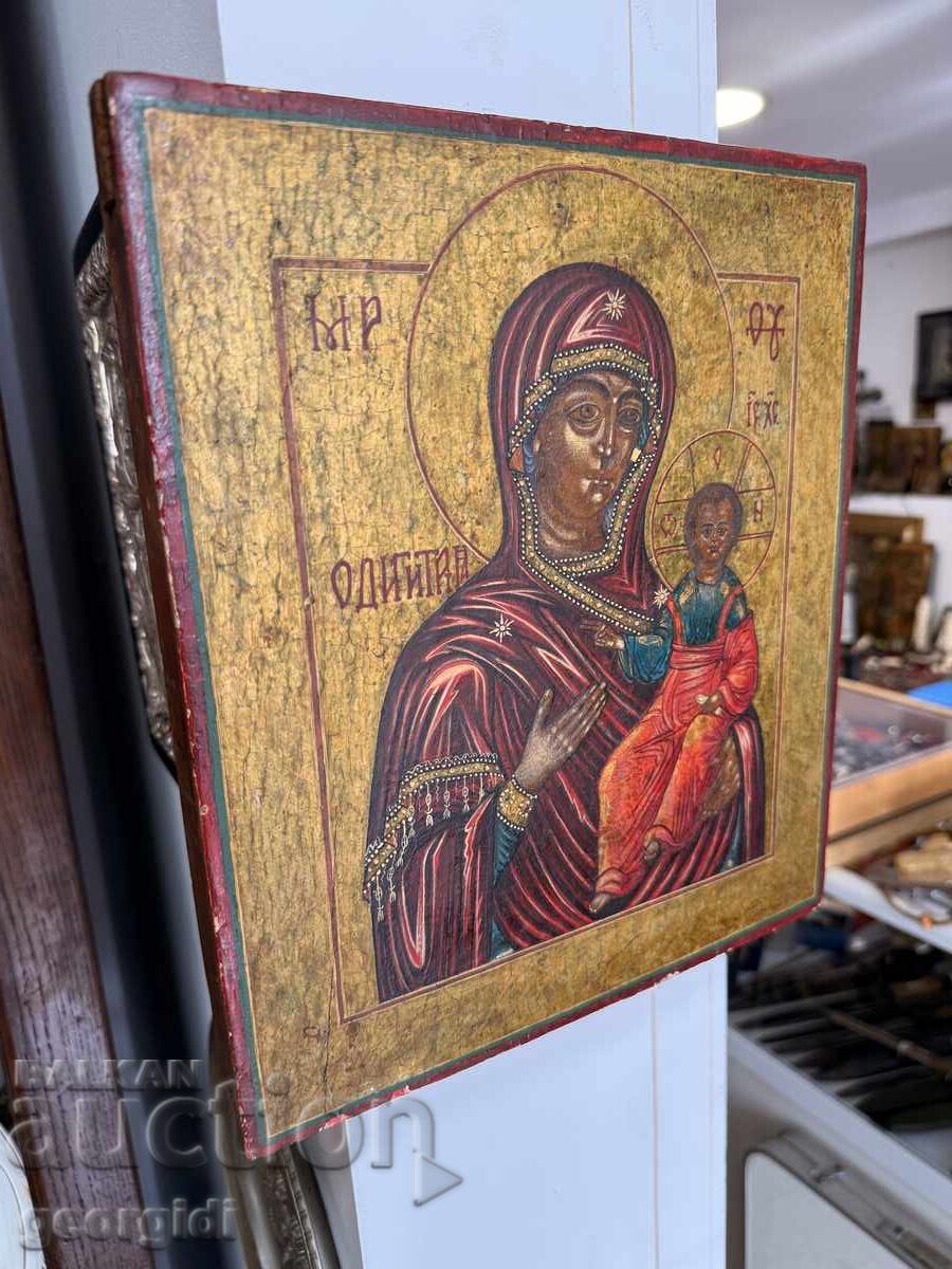 Old hand-painted icon with the Virgin and Child №7534 - 6 Old hand-painted icon with the Virgin and Child №7534 - 6