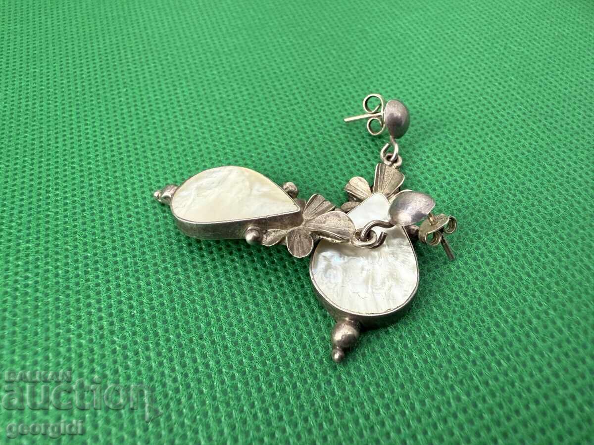 Παράδοση Χειροποίητα ασημένια σκουλαρίκια. №7544
