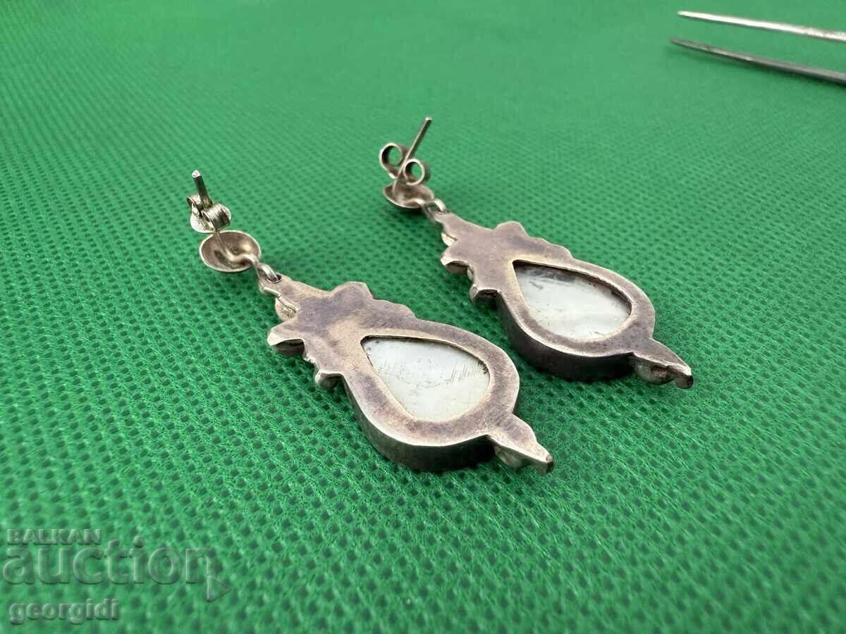 Χειροποίητα ασημένια σκουλαρίκια. №7544 - 6