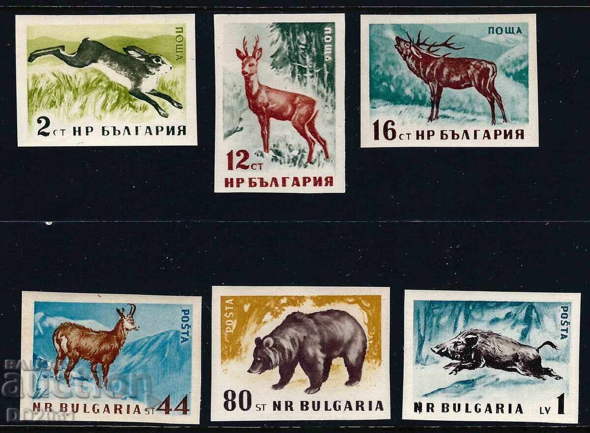 Bulgaria 1958 - forest animals imperforate MNH