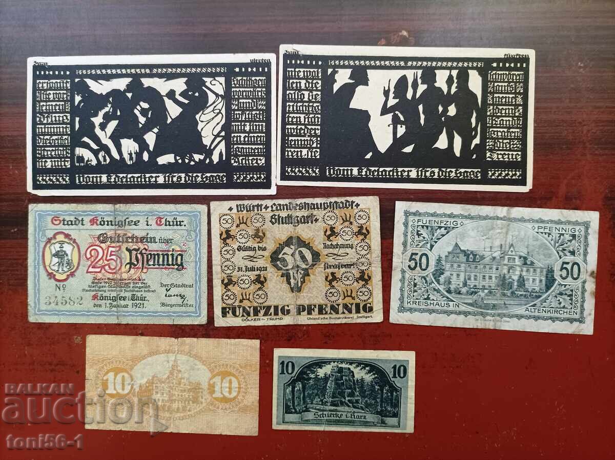 Германия - лот нотгелдове 2 с цена 12.00 лв. | € 6.14