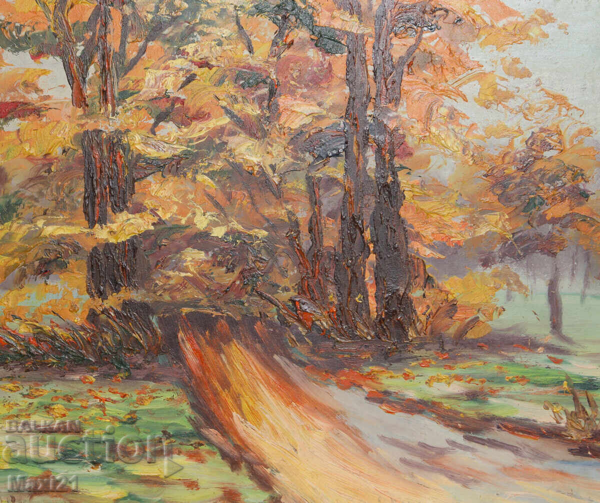 Delivery of Forest landscape autumn painting oil paints