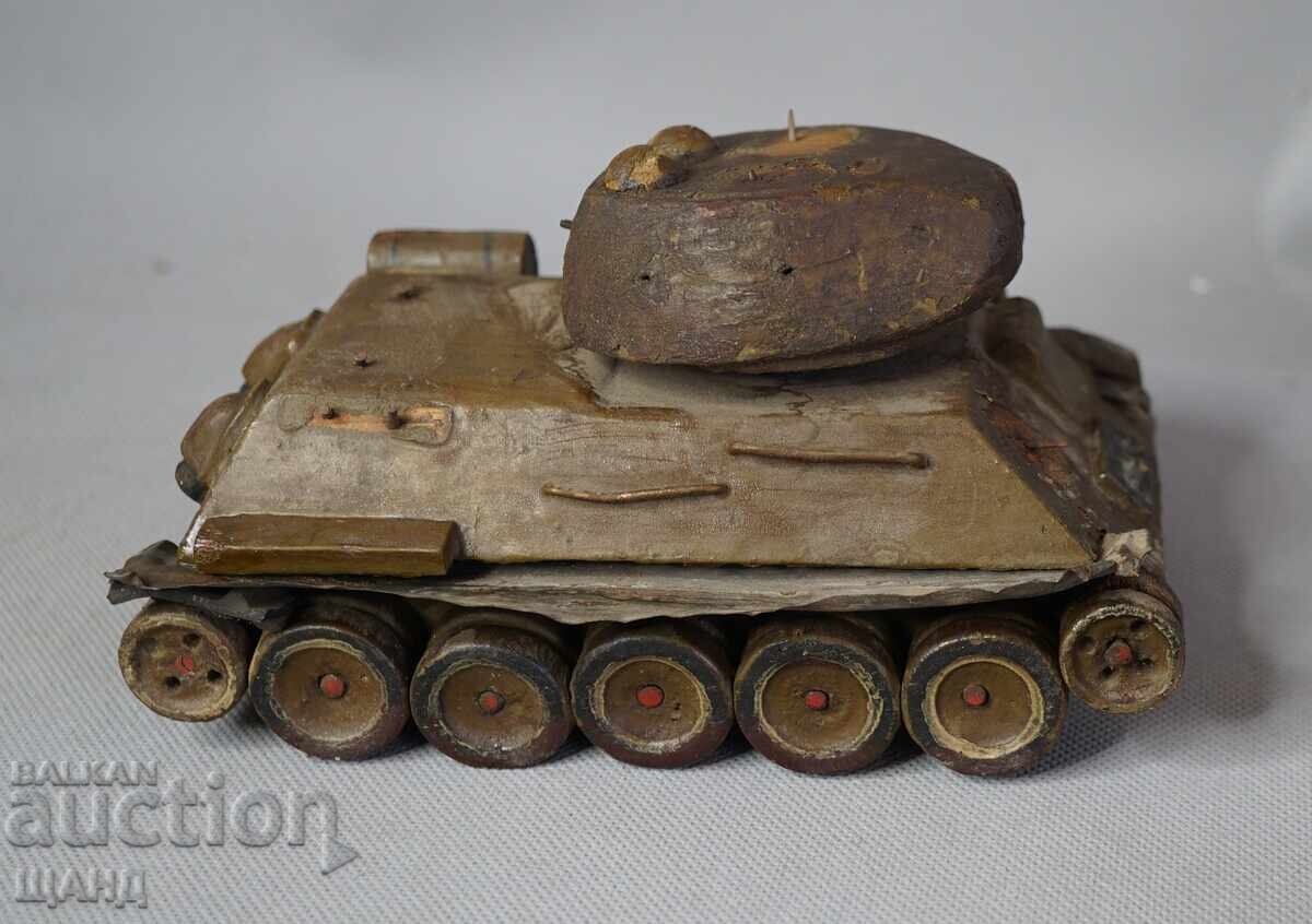 Δημοπρασία Παλιό Ξύλινο Μοντέλο Τανκ Στρατού