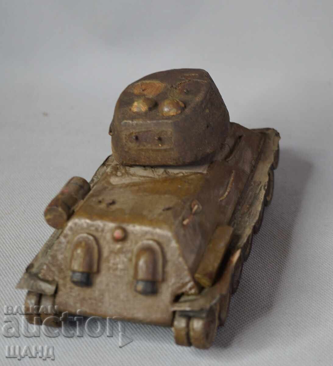 Παράδοση Παλιό Ξύλινο Μοντέλο Τανκ Στρατού