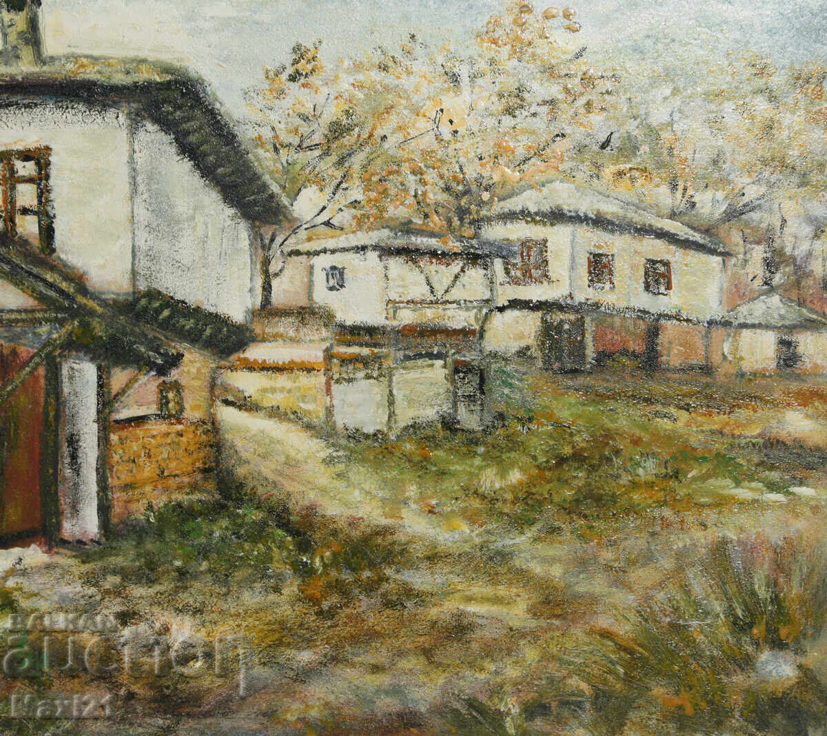 Revival houses landscape painting oil paints - 6