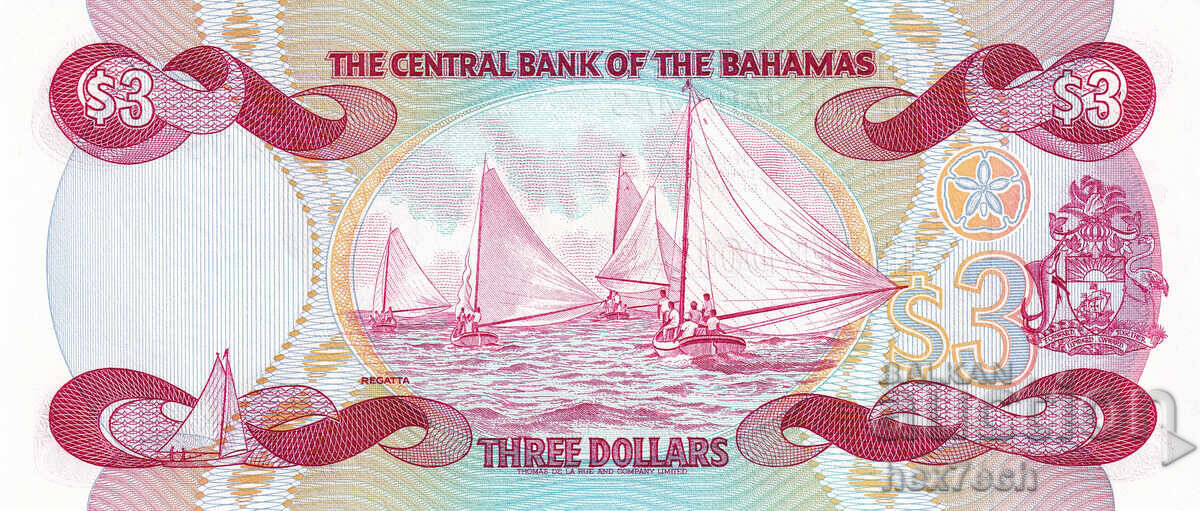 Auction  ❤️ ⭐ Bahamas 1984 3 Dollars UNC new ⭐ ❤️