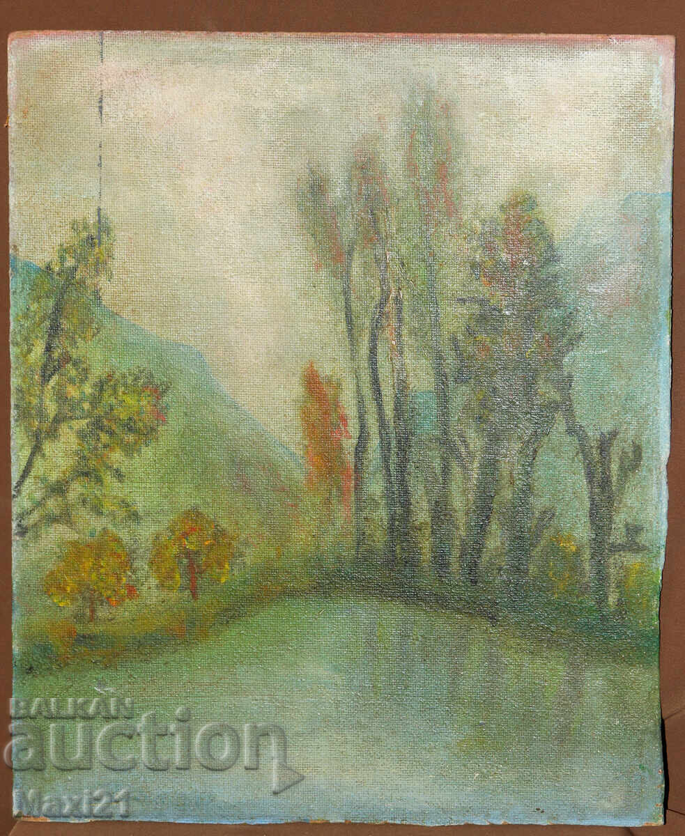 Landscape painting from Teteven, oil paints, signed with price 250.00 BGN | € 127.82
