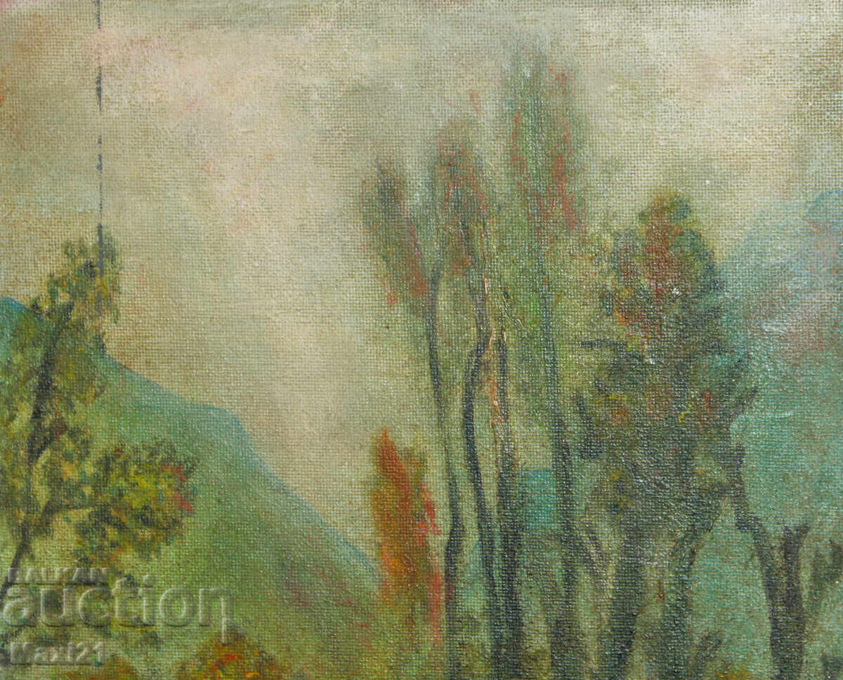 Delivery of Landscape painting from Teteven, oil paints, signed